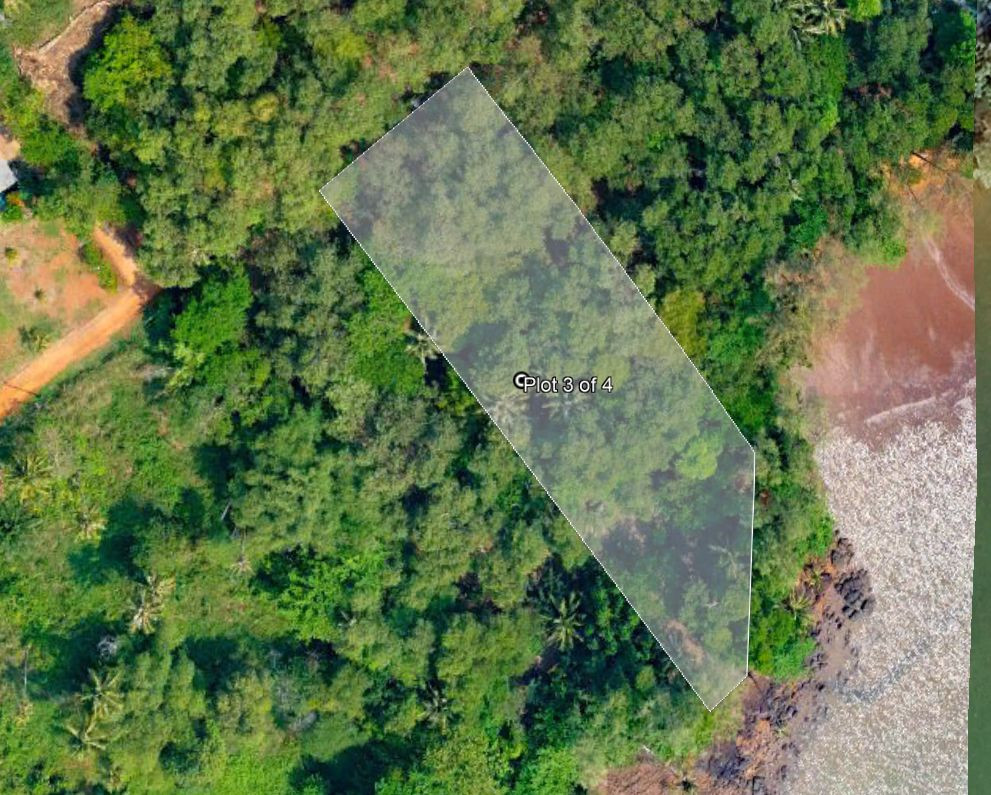 Topview plot 3 of 4 Seafront Ao Baanlang Seafront Land with 48 m Frontage – Koh Mak (Plot 3 of 4)